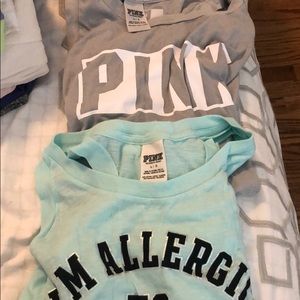 Two pink tank tops !!